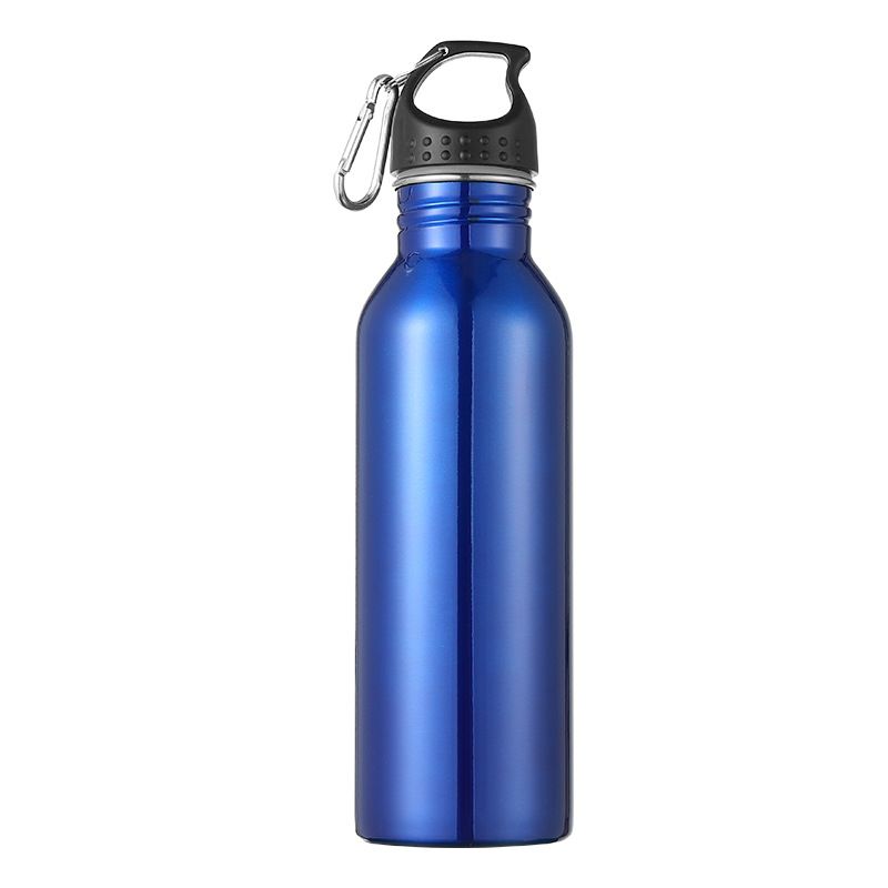 Wholesale single wall stainless steel sport water bottle with hanging buckle 500ml ~ 1000ml Steel Wholesale single wall stainless steel sport water bottle with hanging buckle 500ml ~ 1000ml Steel