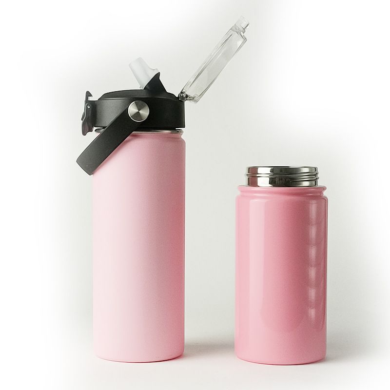 Stainless Steel (18/8Pro) Kids Water Bottle with Straw Spout Wide Mouth Lid 20 oz Wide 250ml ~500ml Custom-make Stainless Steel (18/8Pro) Kids Water Bottle with Straw Spout Wide Mouth Lid 20 oz Wide 250ml ~500ml Custom-make