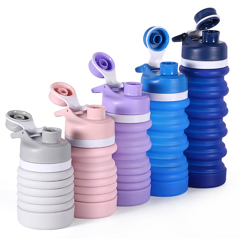Portable Fordable Silicone Outdoor Pop Up Spout Lid Water Bottle BPA-Free Thin 500ml ~ 1000ml Stone Portable Fordable Silicone Outdoor Pop Up Spout Lid Water Bottle BPA-Free Thin 500ml ~ 1000ml Stone