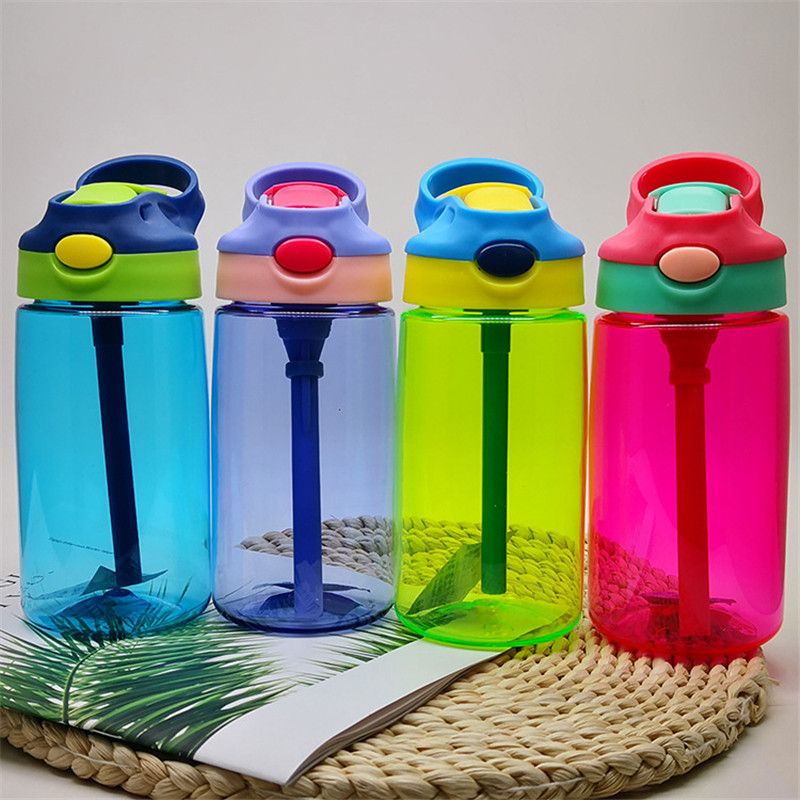 Bpa Free kids Clear Plastic Water Bottle With Straw Bpa Free kids Clear Plastic Water Bottle With Straw