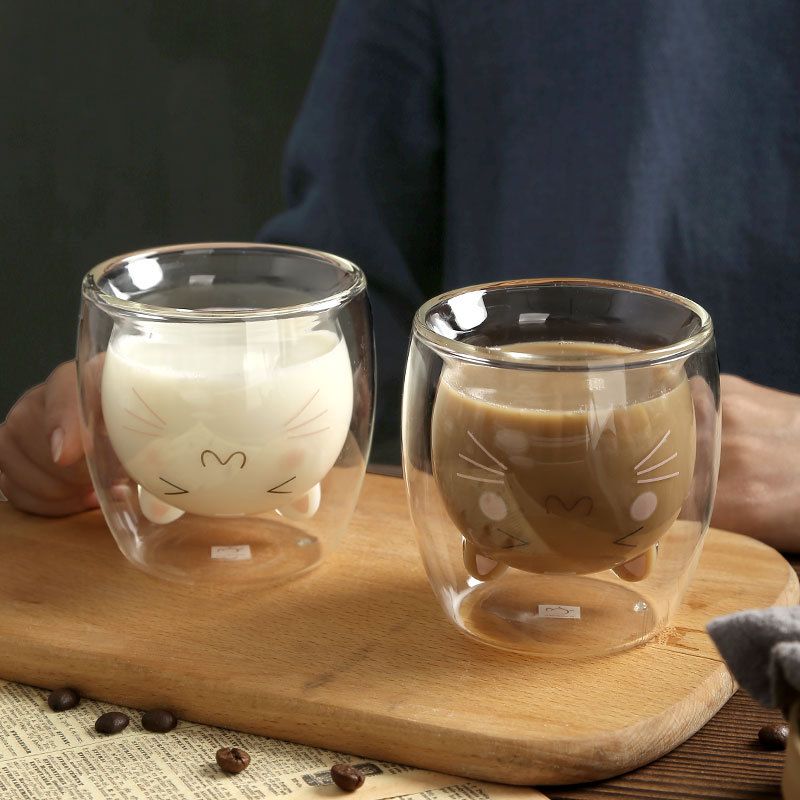 Lovely Doubal wall glass drinking cup Lovely Doubal wall glass drinking cup