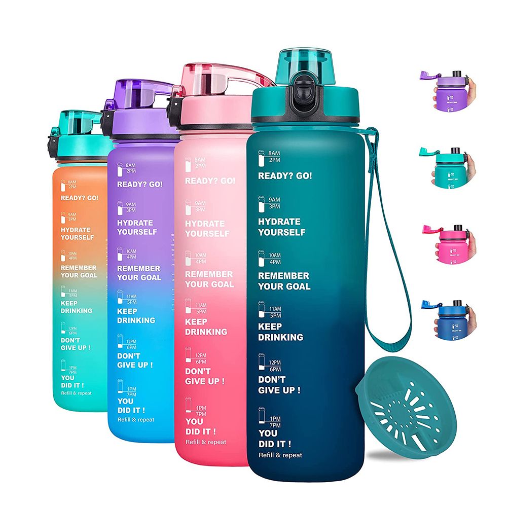 Tritan Plastic 32oz Motivational Fitness Sports Water Bottle Tritan Plastic 32oz Motivational Fitness Sports Water Bottle