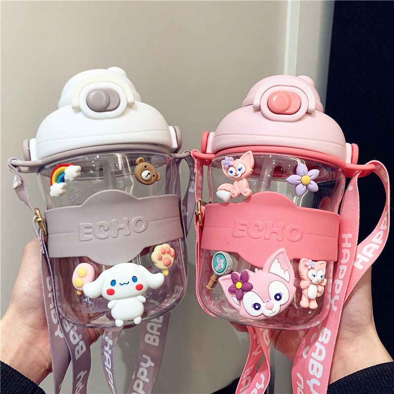 snap cap cute plastic student water bottle snap cap cute plastic student water bottle