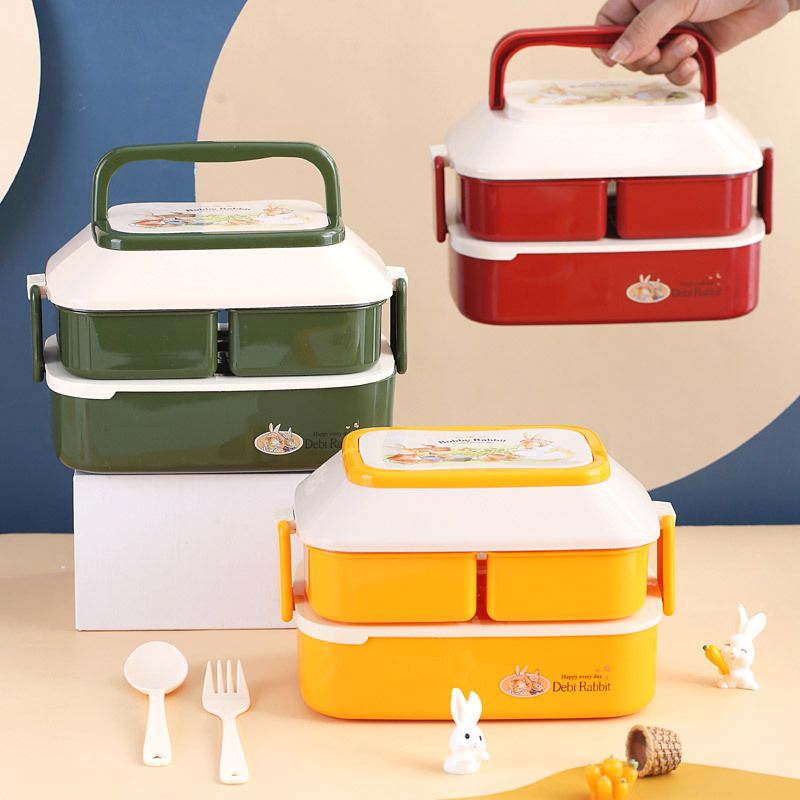 Hot Sale 2 Layers Plastic Lunch Box With Fordable Handle 1000ml ~ 2000ml Blue Hot Sale 2 Layers Plastic Lunch Box With Fordable Handle 1000ml ~ 2000ml Blue