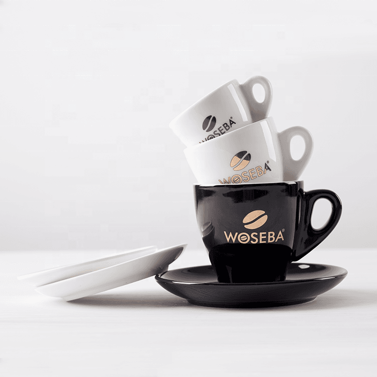 custom wholesale easy clean high quality ceramics with handle cup saucer set for coffee/milk/tea Up to 250ml White custom wholesale easy clean high quality ceramics with handle cup saucer set for coffee/milk/tea Up to 250ml White
