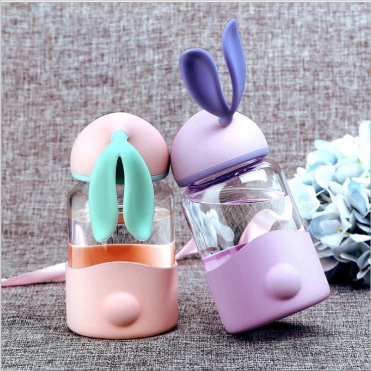  Little Rabbit Kids Glass Water Bottle