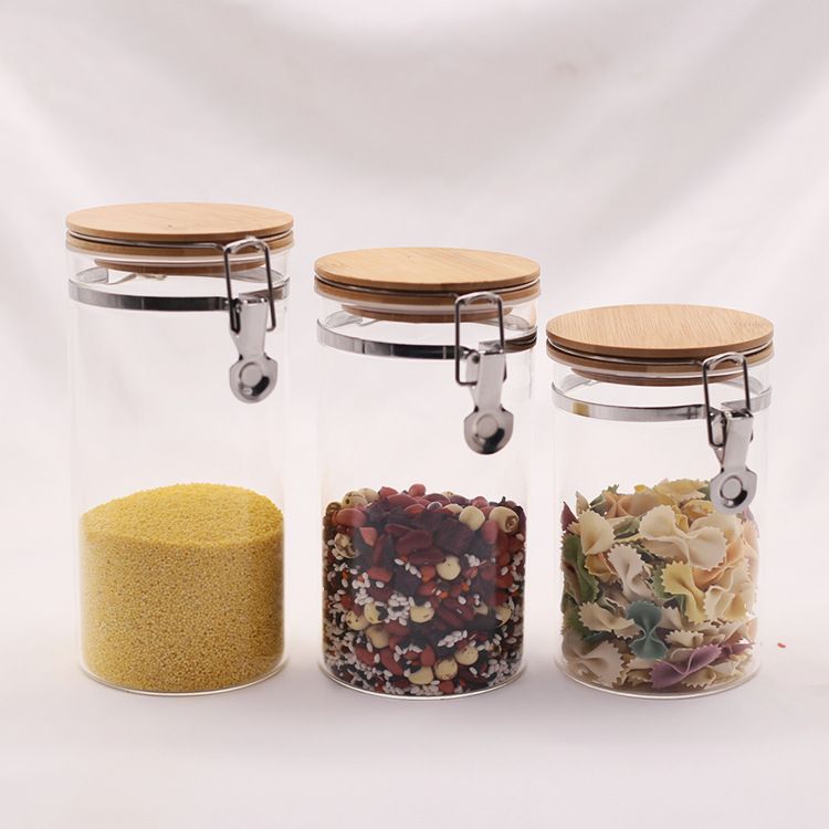 Home Supplies Glass Moisture-proof Food/Groceries Storage Jar With Lock 500ml ~ 1000ml Clear Home Supplies Glass Moisture-proof Food/Groceries Storage Jar With Lock 500ml ~ 1000ml Clear