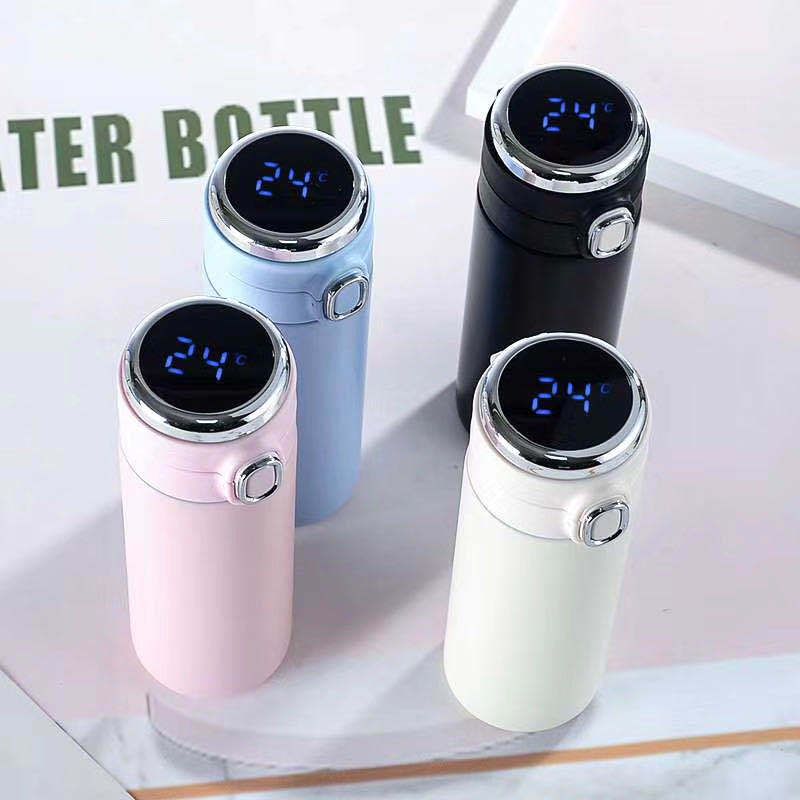 Stainless Steel (18/8Pro) Vacuum Insulated Bottle Smart with Led Temperature Display Wide 500ml ~ 1000ml Black Stainless Steel (18/8Pro) Vacuum Insulated Bottle Smart with Led Temperature Display Wide 500ml ~ 1000ml Black