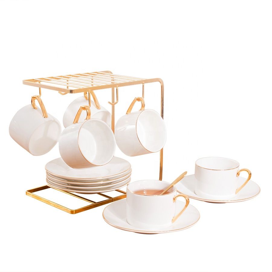 custom wholesale purchase easy clean high quality ceramics wide mouth cup saucer set Up to 250ml White custom wholesale purchase easy clean high quality ceramics wide mouth cup saucer set Up to 250ml White