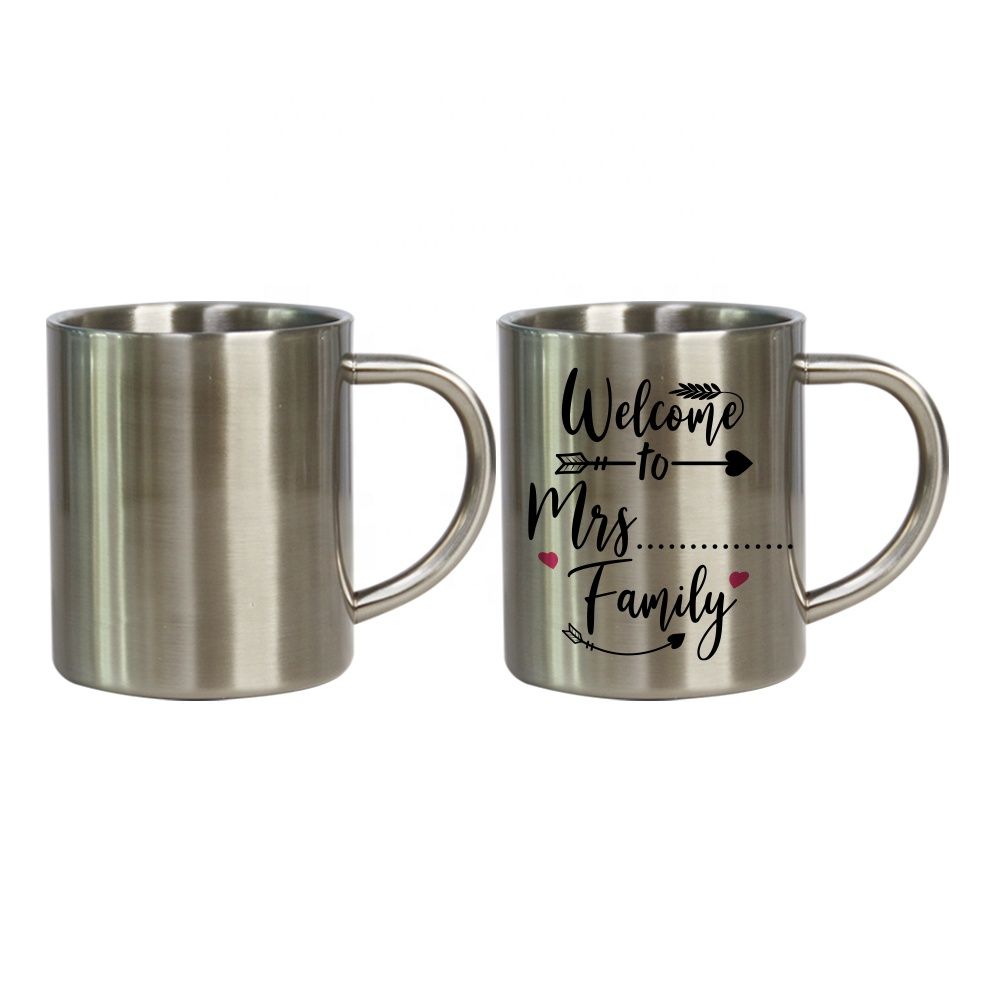 Stainless Steel (18/8Pro) Outdoor sports stainless steel Coffee Mugs with handle Wide 250ml ~500ml Custom-make Stainless Steel (18/8Pro) Outdoor sports stainless steel Coffee Mugs with handle Wide 250ml ~500ml Custom-make