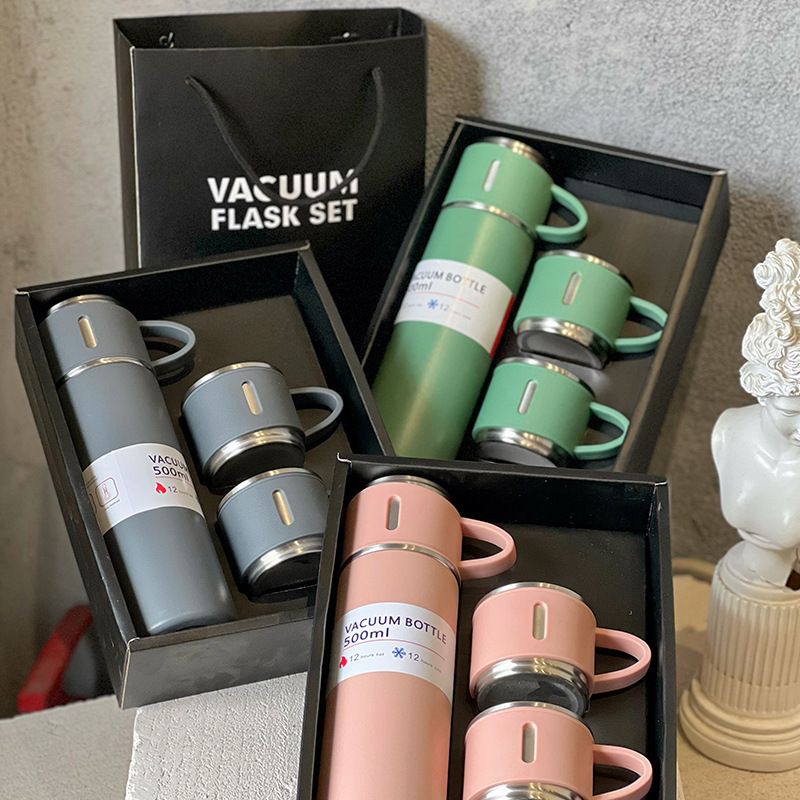 Stainless Steel (18/8Pro) New Stainless Steel vacuum flask travel mug set gift box Wide 250ml ~500ml Laguna Stainless Steel (18/8Pro) New Stainless Steel vacuum flask travel mug set gift box Wide 250ml ~500ml Laguna