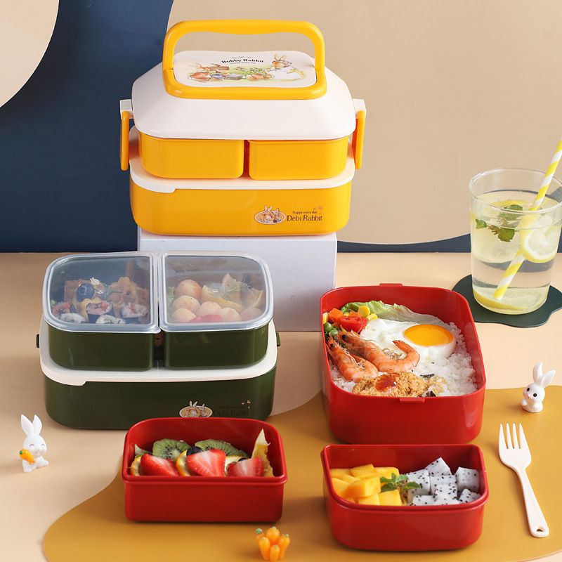 Hot Sale 2 Layers Plastic Lunch Box With Fordable Handle 1000ml ~ 2000ml Blue Hot Sale 2 Layers Plastic Lunch Box With Fordable Handle 1000ml ~ 2000ml Blue