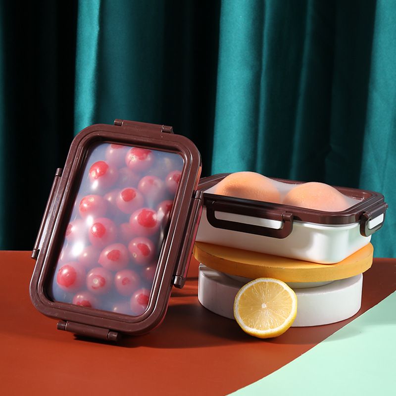 Plastic&Silicone Fresh-keeping Box Refrigerator Food Storage Container 500ml ~ 1000ml Red Plastic&Silicone Fresh-keeping Box Refrigerator Food Storage Container 500ml ~ 1000ml Red