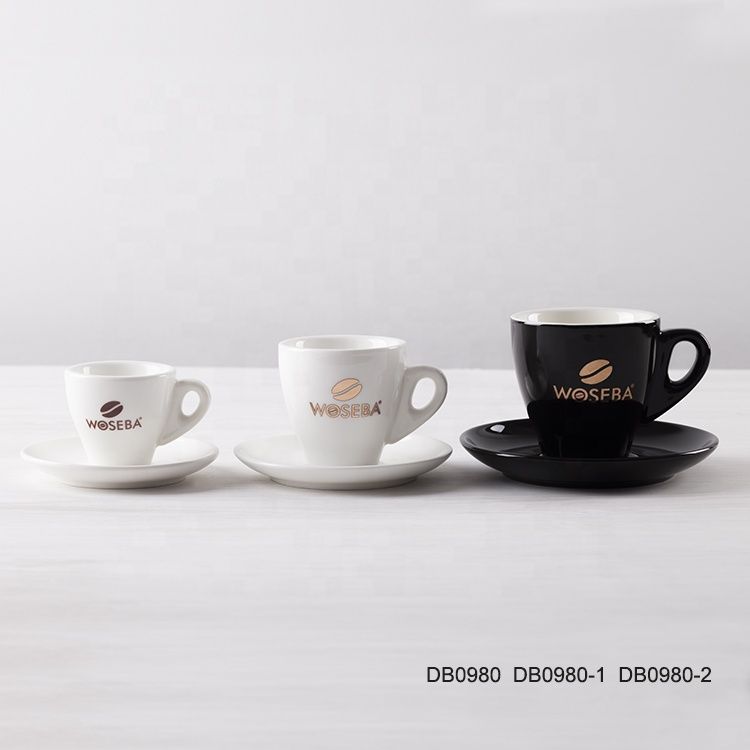 custom wholesale easy clean high quality ceramics with handle cup saucer set for coffee/milk/tea Up to 250ml White custom wholesale easy clean high quality ceramics with handle cup saucer set for coffee/milk/tea Up to 250ml White