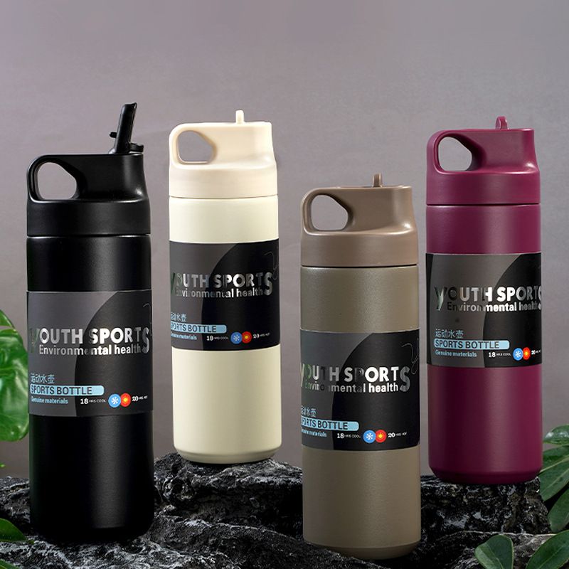 Stainless Steel (18/8Pro) Personalized Water Bottle with Straw 18oz Wide 500ml ~ 1000ml Laguna Stainless Steel (18/8Pro) Personalized Water Bottle with Straw 18oz Wide 500ml ~ 1000ml Laguna