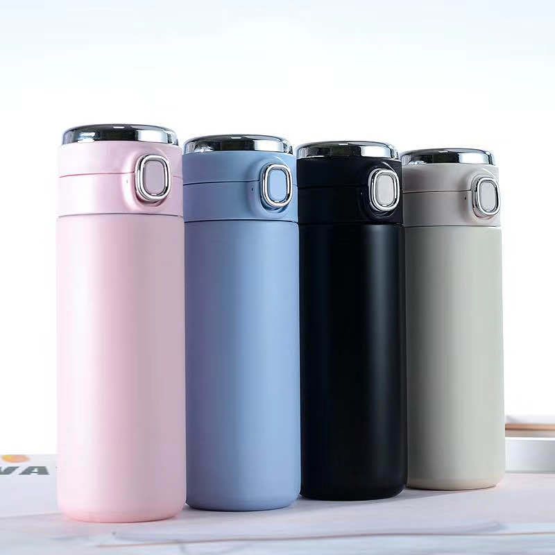 Stainless Steel (18/8Pro) Vacuum Insulated Bottle Smart with Led Temperature Display Wide 500ml ~ 1000ml Black Stainless Steel (18/8Pro) Vacuum Insulated Bottle Smart with Led Temperature Display Wide 500ml ~ 1000ml Black