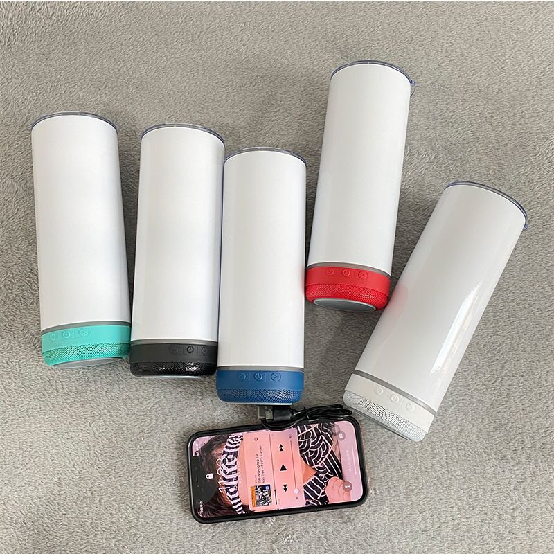 customizable sublimation eco-friendly Leak Resistant stainless steel sus 304 wide mouth sip lid water bottle with blueteeth speaker 500ml ~ 1000ml White customizable sublimation eco-friendly Leak Resistant stainless steel sus 304 wide mouth sip lid water bottle with blueteeth speaker 500ml ~ 1000ml White