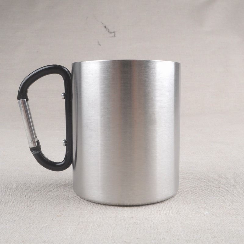 Sublimation Blank  Steel mug with  carabiner