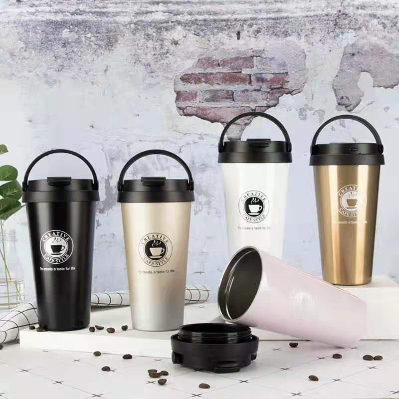 stainless steel wide handle coffee mug