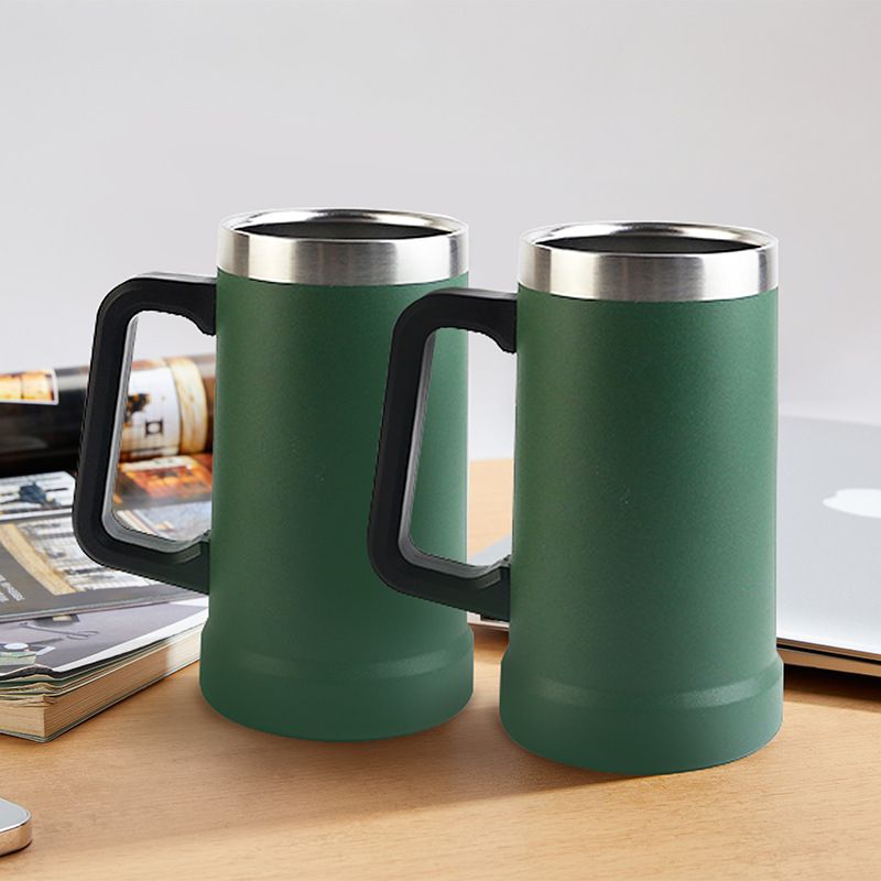 Stainless steel beer mug  with handle