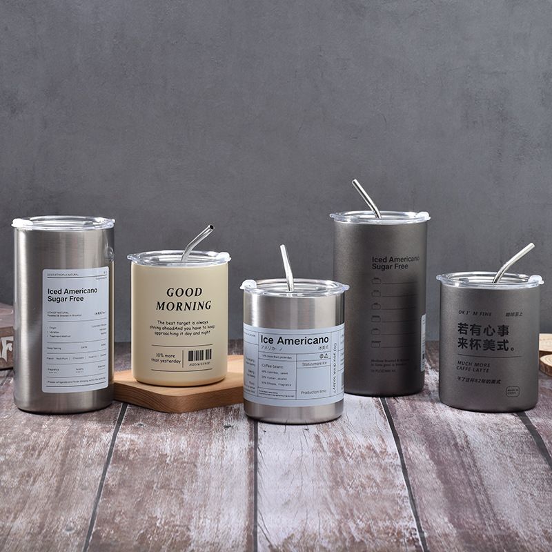 Stainless Steel (18/8Pro) New arrival Straight coffee Tumbler Wide 250ml ~500ml Custom-make