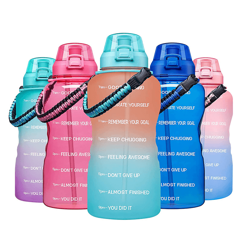 bulk top supply customizable large capacity time marker BPA free plastic sport water bottle with wide mouth spout cover straw sling 1000ml ~ 2000ml Yellow bulk top supply customizable large capacity time marker BPA free plastic sport water bottle with wide mouth spout cover straw sling 1000ml ~ 2000ml Yellow