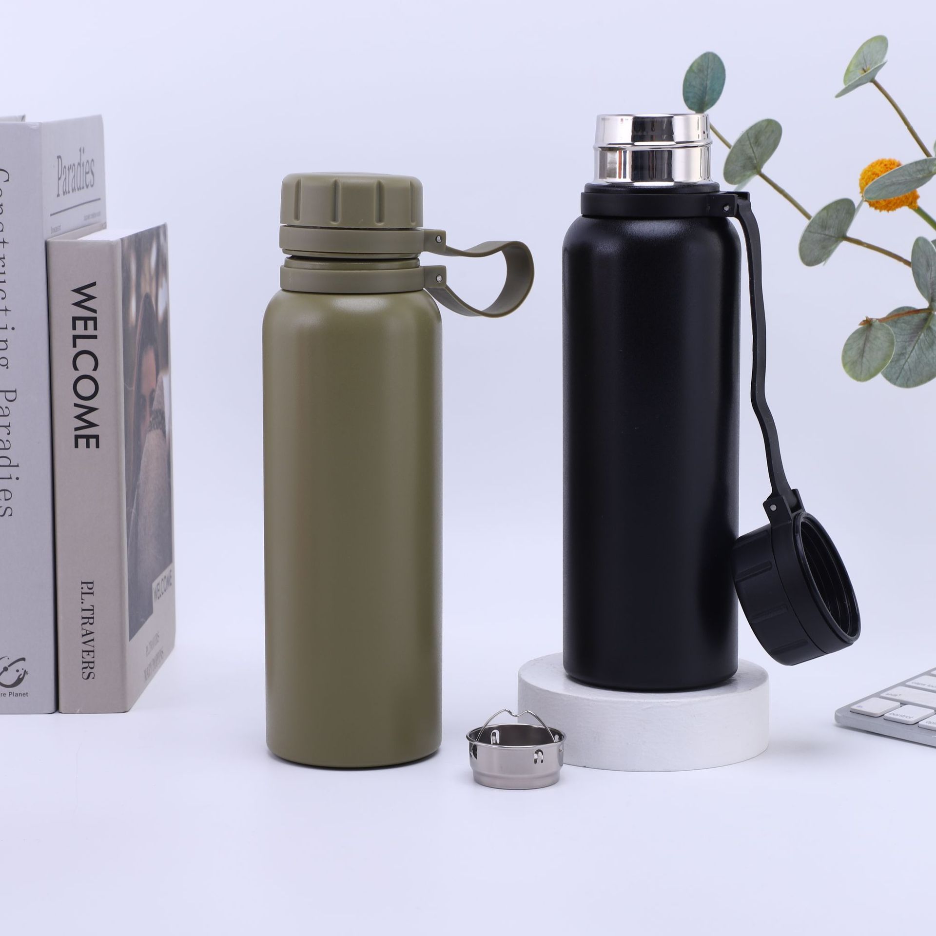Stainless Steel (18/8Pro) Top Seller 18 8 Double Wall Stainless Steel Insulated Vacuum Water Bottles Wide 500ml ~ 1000ml Clementine Stainless Steel (18/8Pro) Top Seller 18 8 Double Wall Stainless Steel Insulated Vacuum Water Bottles Wide 500ml ~ 1000ml Clementine