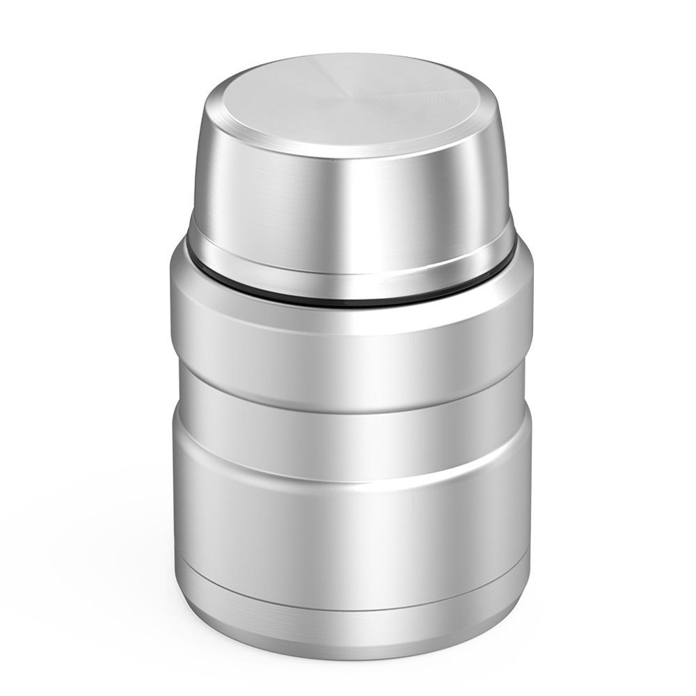 Stainless Steel Thermos Food Jar with Folding Spoon Stainless Steel Thermos Food Jar with Folding Spoon