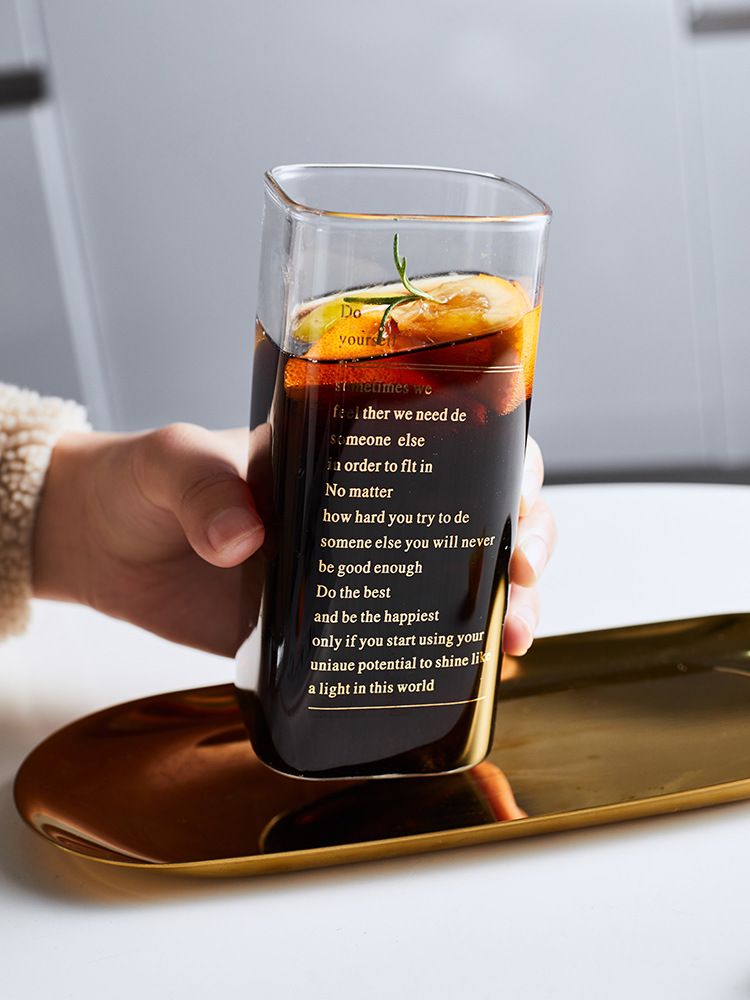 Glass drinking tumbler Glass drinking tumbler