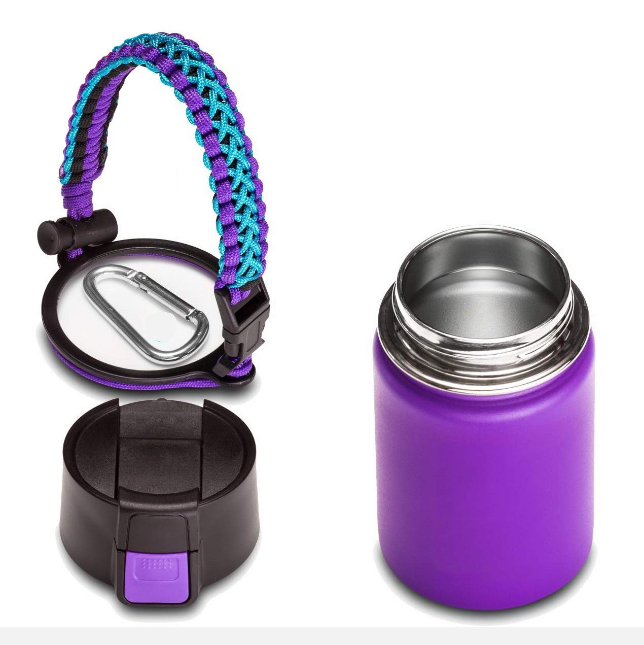 Stainless Steel (18/8Pro) Insulated Water Bottle with Straw Lid Spout Lid Paracord Handle Wide 250ml ~500ml Alpine Stainless Steel (18/8Pro) Insulated Water Bottle with Straw Lid Spout Lid Paracord Handle Wide 250ml ~500ml Alpine