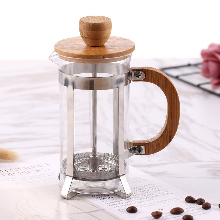 High Borosilicate Carafe Durable Bamboo Handle French Press High Borosilicate Carafe Durable Bamboo Handle French Press