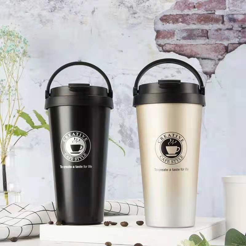 stainless steel wide handle coffee mug