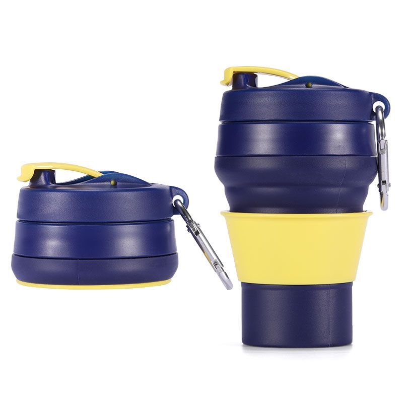 Collapsible/Fordable Portable BPA Free Leak Proof Silicone Tumbler Travel Coffee Mug With Pop Up Straw Spout Lid 250ml ~500ml White Collapsible/Fordable Portable BPA Free Leak Proof Silicone Tumbler Travel Coffee Mug With Pop Up Straw Spout Lid 250ml ~500ml White