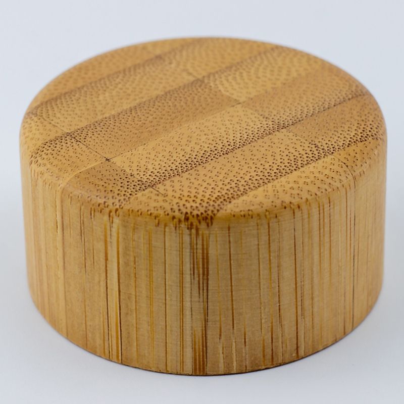 Small mouth glass bottle with bamboo lid