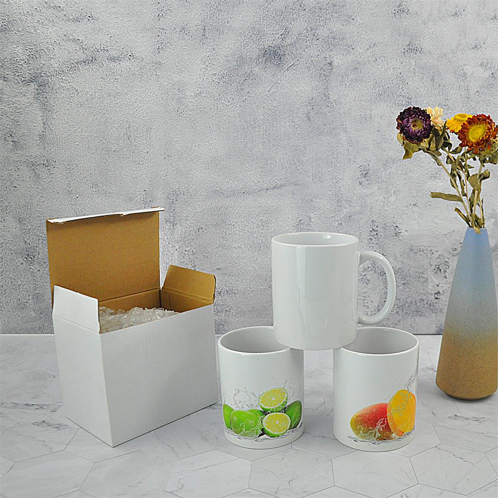 Ceramics White Ceramics Sublimation Coffee Mug Wide 250ml ~500ml White