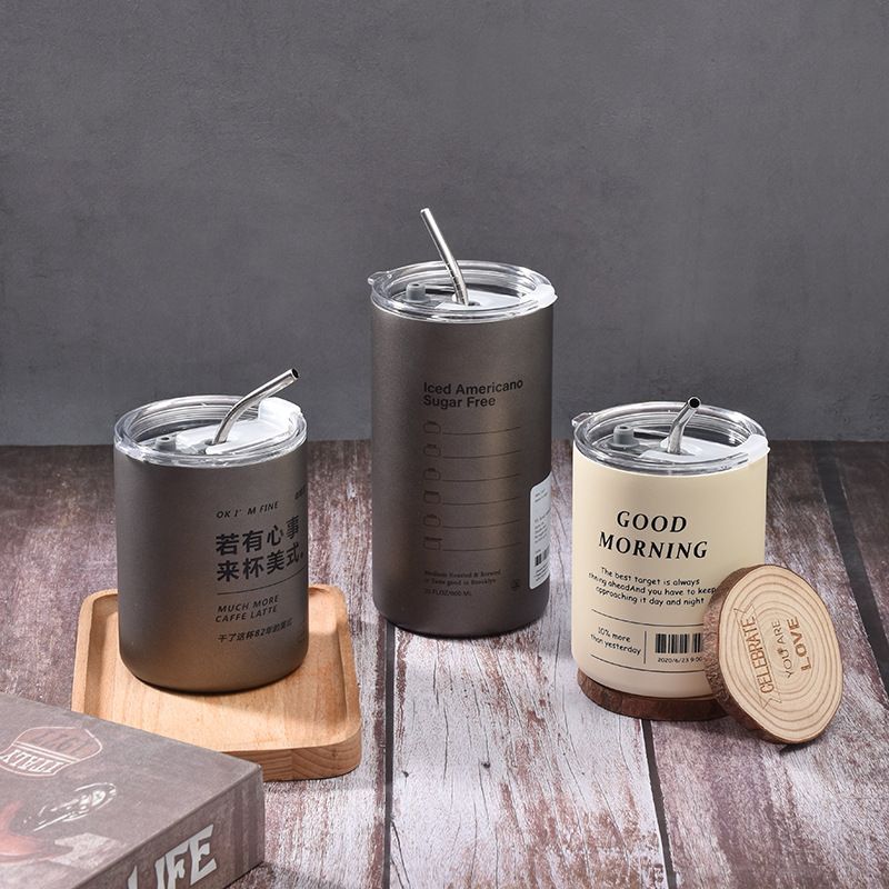 Stainless Steel (18/8Pro) New arrival Straight coffee Tumbler Wide 250ml ~500ml Custom-make