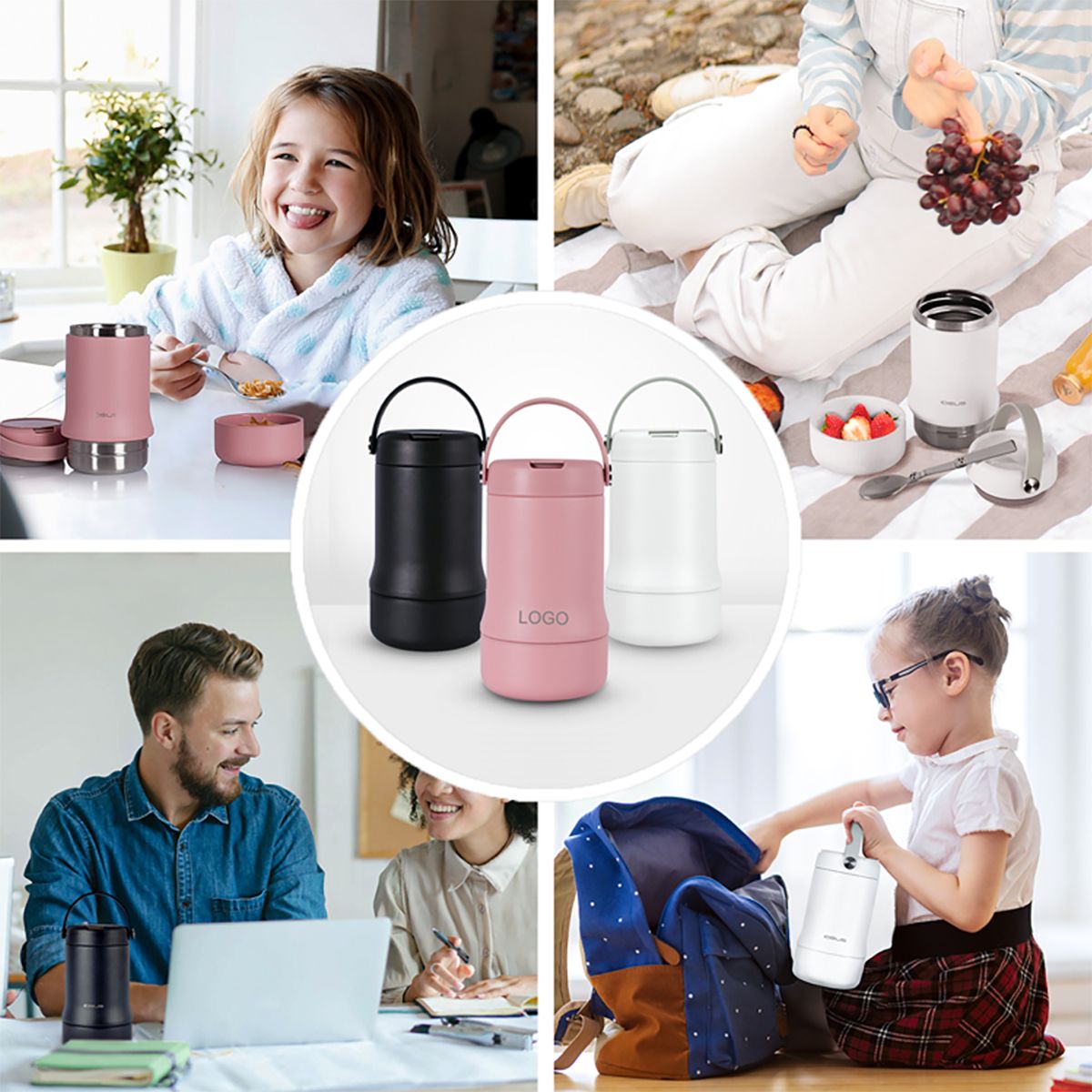 Food jar with handle Food jar with handle