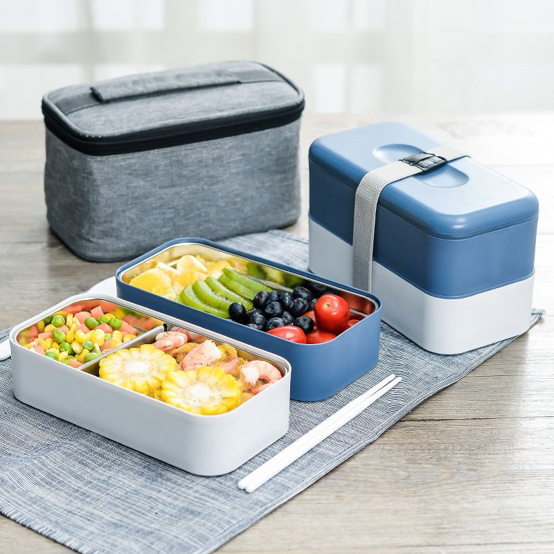 Plastic bento box withh lunch bag 