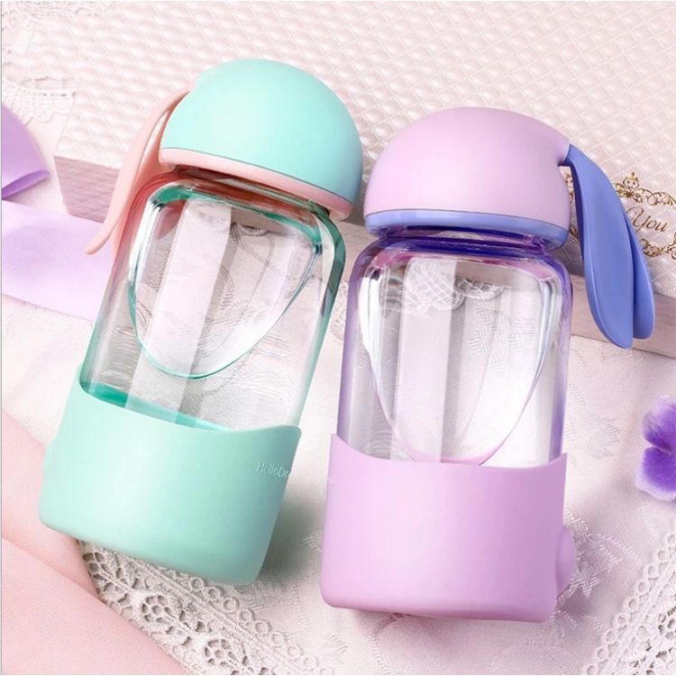  Little Rabbit Kids Glass Water Bottle