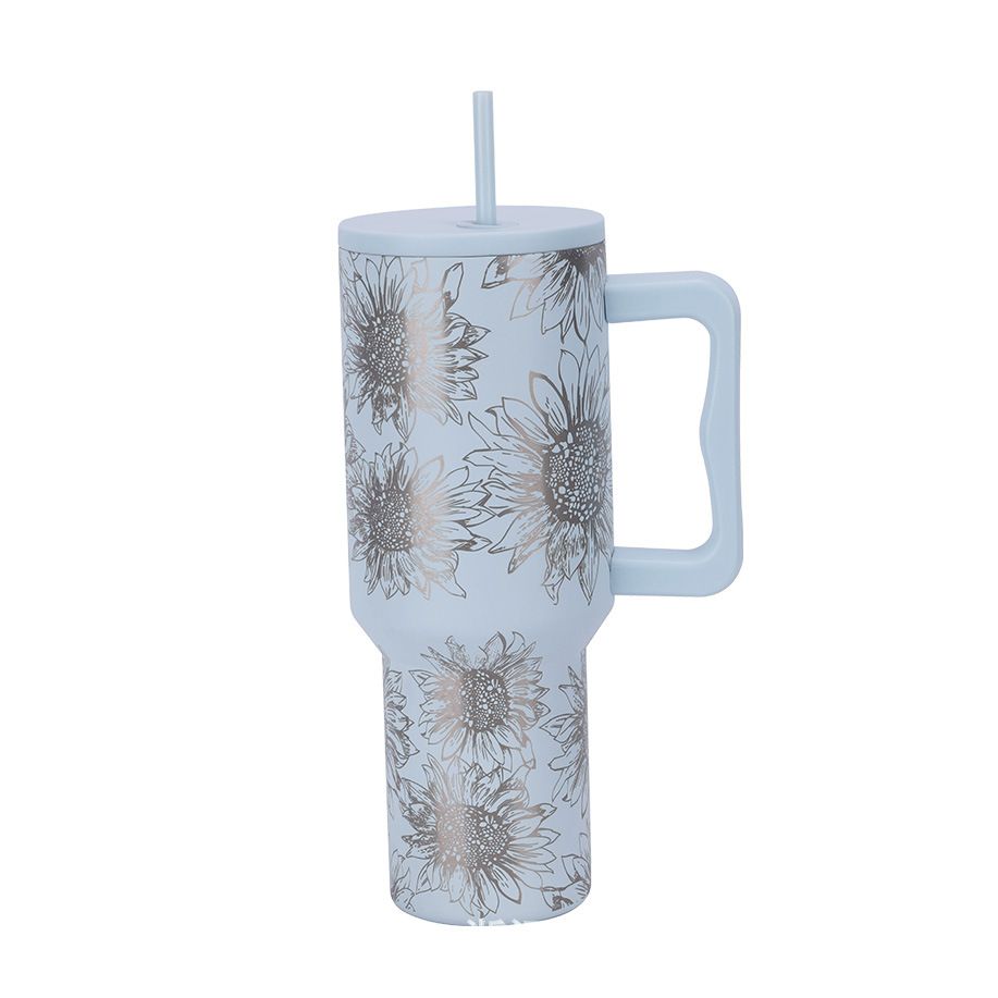 Stainless Steel (18/8Pro) 3rd version Stanley 40oz tumbler Wide 1000ml ~ 2000ml Carnation