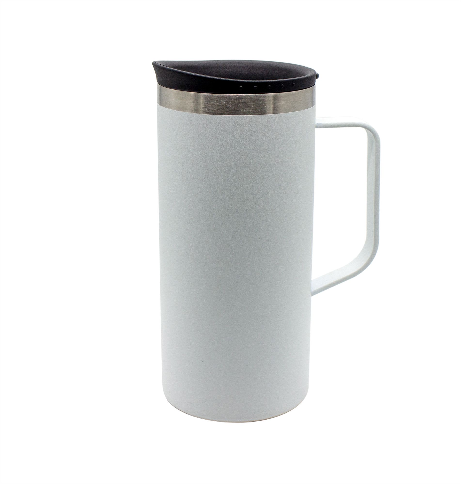 Stainless Steel (18/8Pro) Double Wall Travel Coffee Mug Wide 250ml ~500ml White Stainless Steel (18/8Pro) Double Wall Travel Coffee Mug Wide 250ml ~500ml White