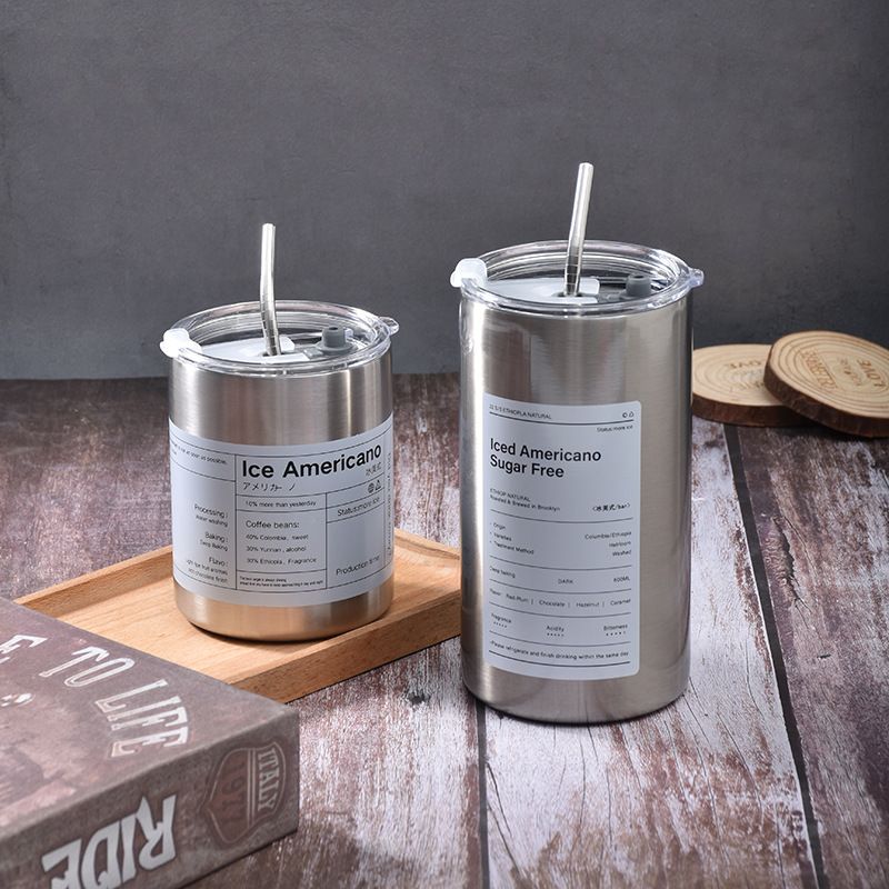 Stainless Steel (18/8Pro) New arrival Straight coffee Tumbler Wide 250ml ~500ml Custom-make