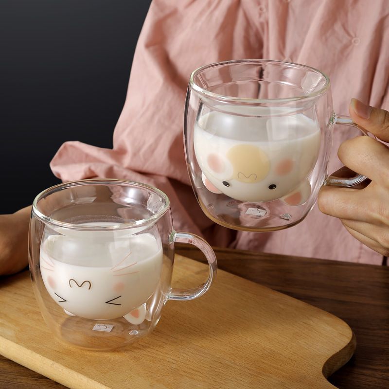 Lovely Doubal wall glass drinking cup Lovely Doubal wall glass drinking cup