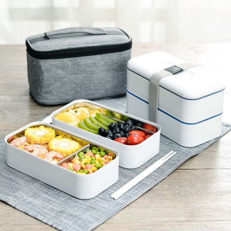 Plastic bento box withh lunch bag 