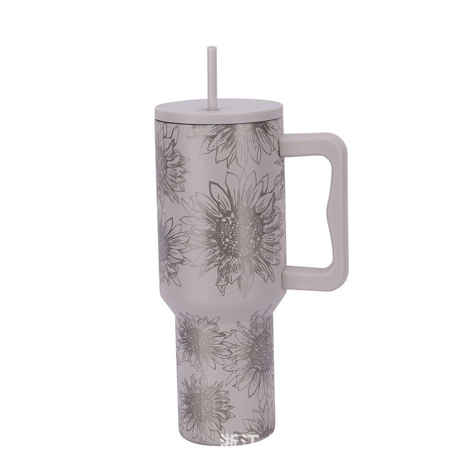 Stainless Steel (18/8Pro) 3rd version Stanley 40oz tumbler Wide 1000ml ~ 2000ml Carnation