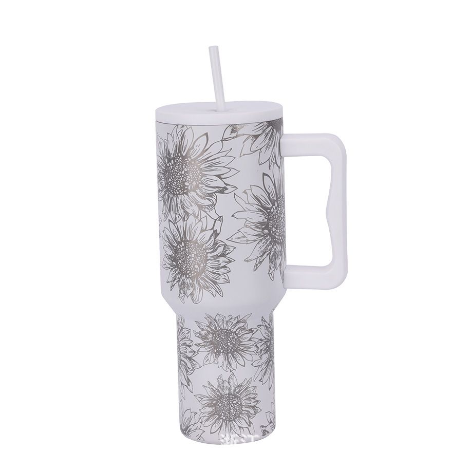 Stainless Steel (18/8Pro) 3rd version Stanley 40oz tumbler Wide 1000ml ~ 2000ml Carnation