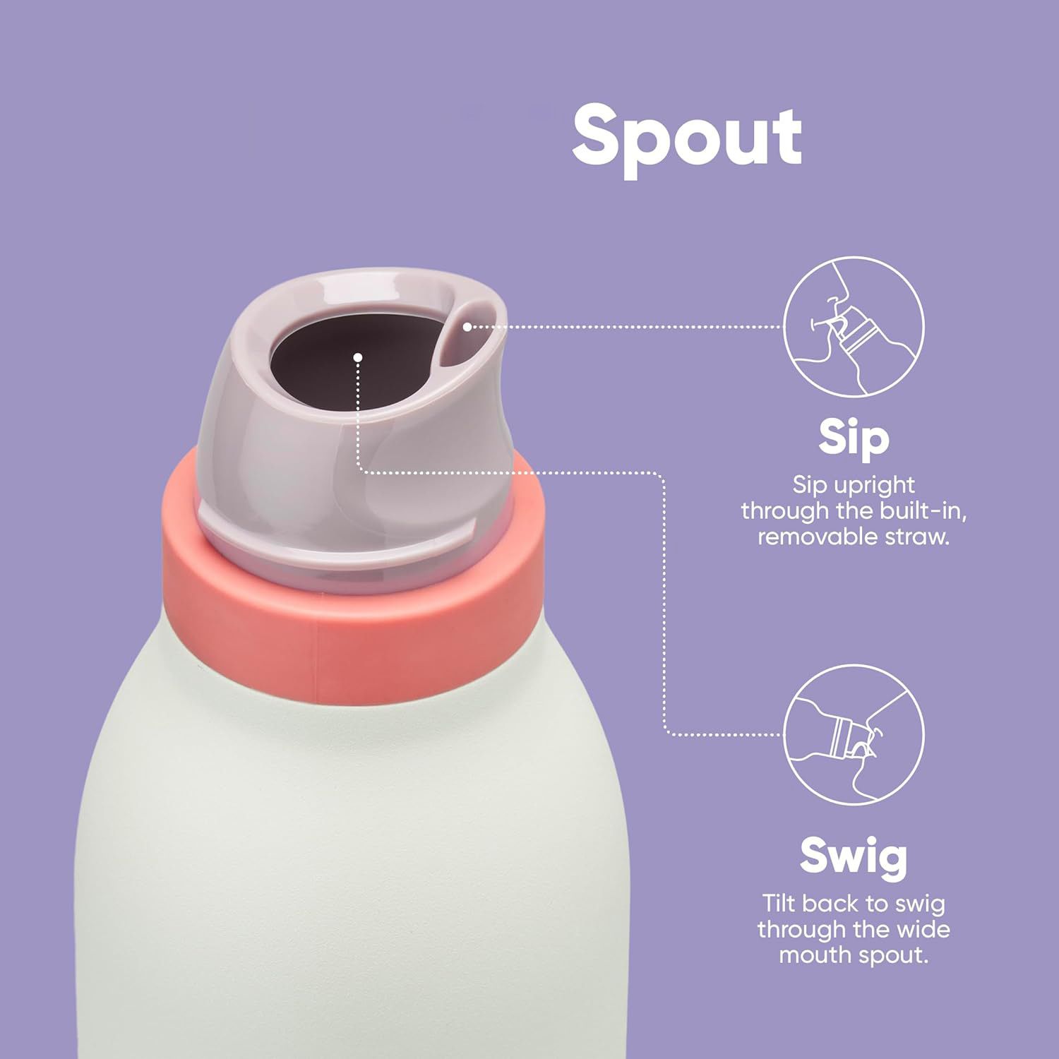 custom hot&new insulated portable stainless steel 304 flask water bottle 500ml ~ 1000ml White custom hot&new insulated portable stainless steel 304 flask water bottle 500ml ~ 1000ml White