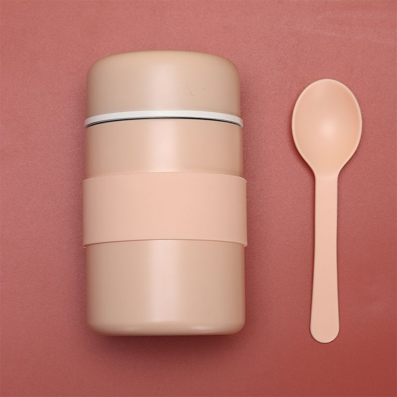 wholesale portable outdoor stainless steel insulated flask food/soup lunch jar 250ml ~500ml White