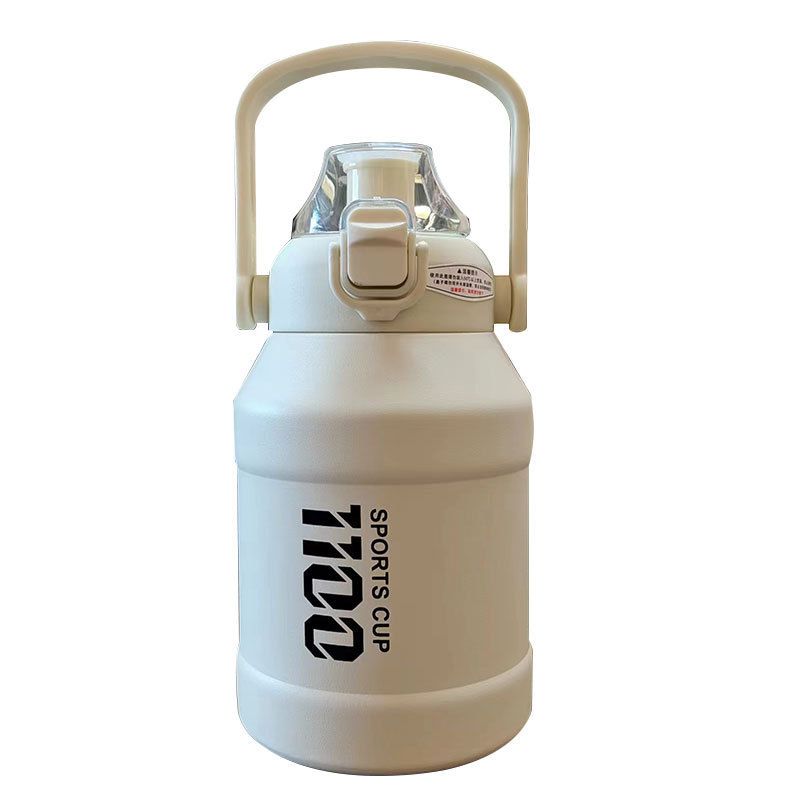 Bulk wholesale large capacity stainless steel fitness vacuum insulated outdoor camping sport water bottle 1000ml ~ 2000ml White Bulk wholesale large capacity stainless steel fitness vacuum insulated outdoor camping sport water bottle 1000ml ~ 2000ml White