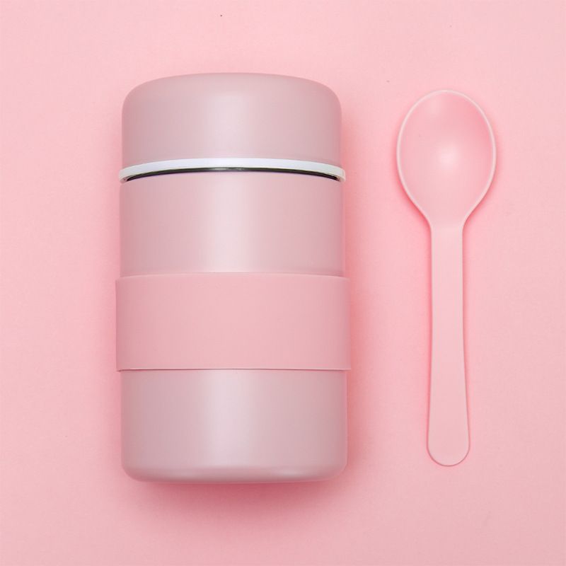 wholesale portable outdoor stainless steel insulated flask food/soup lunch jar 250ml ~500ml White